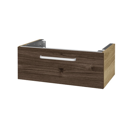 Unterschrank für Waschtischplatte DSD SZZ1 80 (Höhe 30 cm)  - D26 Ontario - Griff T01 - D25 Teak - Nein