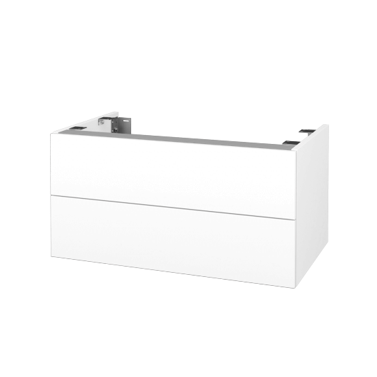 DSD SZZ2 80 Unterschrank für Waschtischplatte (Höhe 40 cm)  - N01 Weiß Hochglanz - L01 Weiß Lack Hochglanz - Nein