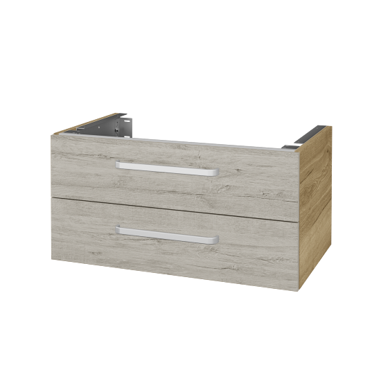 Unterschrank für Waschtischplatte DSD SZZ2 80 (Höhe 40 cm)  - D26 Ontario - Griff T01 - D05 Oregon - Nein