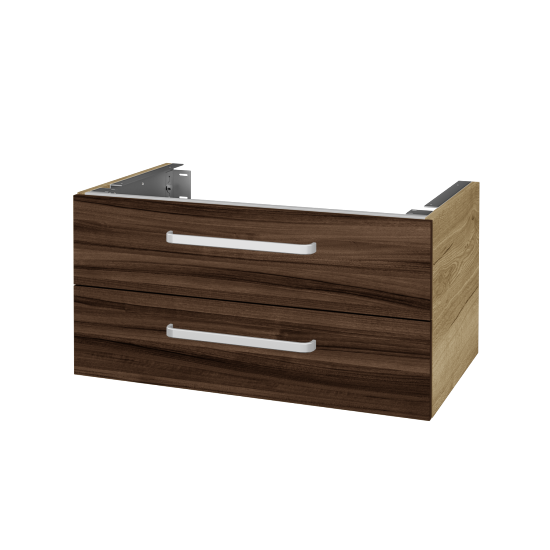 Unterschrank für Waschtischplatte DSD SZZ2 80 (Höhe 40 cm)  - D26 Ontario - Griff T01 - D06 Nussbaum - Nein