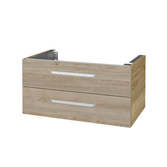 Unterschrank für Waschtischplatte DSD SZZ2 80 (Höhe 40 cm)  - D26 Ontario - Griff T01 - D17 Eiche Colorado - Nein