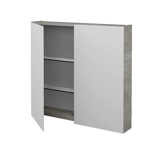 Badezimmer Spiegelschrank AMBIENTE GA2E 80  - D01 Beton