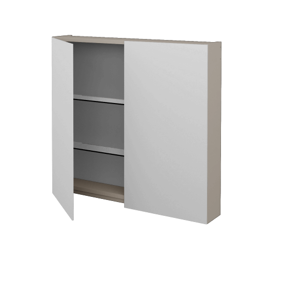 Badezimmer Spiegelschrank AMBIENTE GA2E 80  - N07 Stone