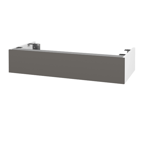 DSD SZZ 100 Unterschrank für Waschtischplatte (Höhe 20 cm)  - N01 Weiß Hochglanz - N06 Lava - Nein