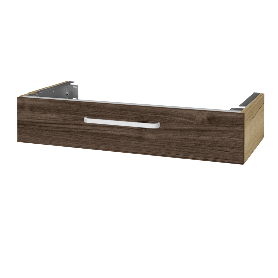 Unterschrank für Waschtischplatte DSD SZZ 100 (Höhe 20 cm)  - D26 Ontario - Griff T01 - D25 Teak - Nein