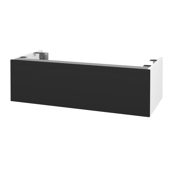 DSD SZZ1 100 Unterschrank für Waschtischplatte (Höhe 30 cm)  - N01 Weiß Hochglanz - L03 Grau Metallic Lack Hochglanz - Nein