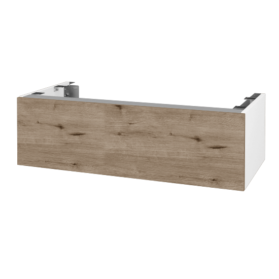 DSD SZZ1 100 Unterschrank für Waschtischplatte (Höhe 30 cm)  - N01 Weiß Hochglanz - D23 Herkules - Nein