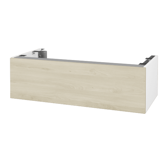 DSD SZZ1 100 Unterschrank für Waschtischplatte (Höhe 30 cm)  - N01 Weiß Hochglanz - D24 Ohio - Nein