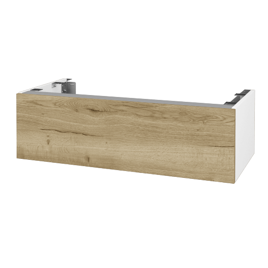 DSD SZZ1 100 Unterschrank für Waschtischplatte (Höhe 30 cm)  - N01 Weiß Hochglanz - D26 Ontario - Nein