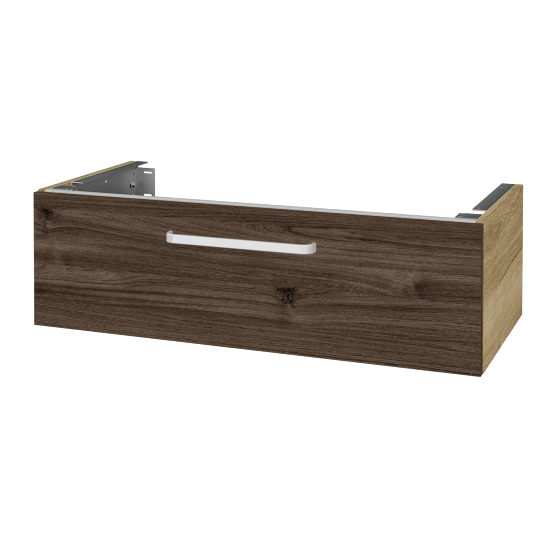 Unterschrank für Waschtischplatte DSD SZZ1 100 (Höhe 30 cm)  - D26 Ontario - Griff T01 - D25 Teak - Nein