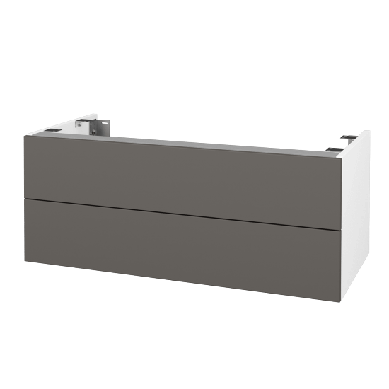 Doplňková skříňka pod desku DSD SZZ2 100 (výška 40 cm)  - N01 Bílá lesk - N06 Lava - Ne