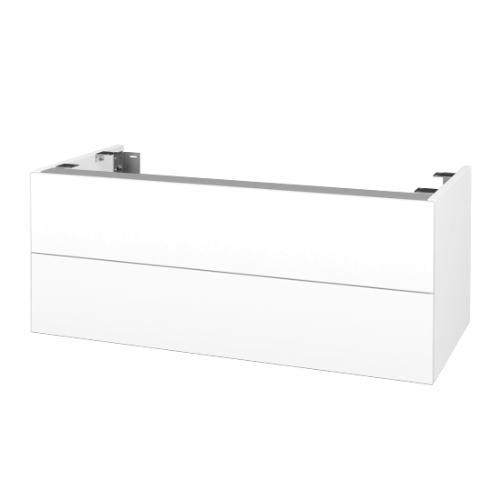 DSD SZZ2 100 Unterschrank für Waschtischplatte (Höhe 40 cm)  - N01 Weiß Hochglanz - M01 Weiß Lack Matt - Nein