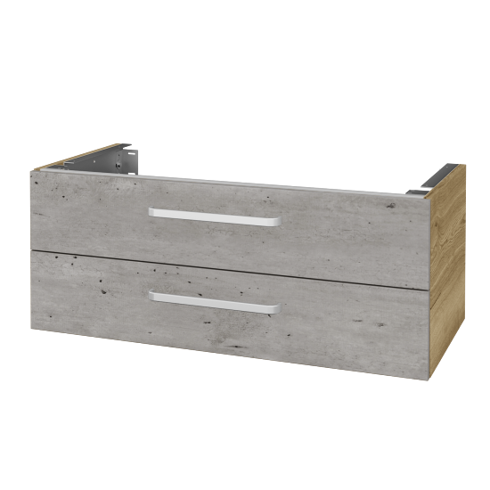 Unterschrank für Waschtischplatte DSD SZZ2 100 (Höhe 40 cm)  - D26 Ontario - Griff T01 - D01 Beton - Nein