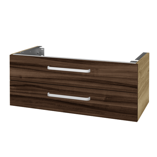 Unterschrank für Waschtischplatte DSD SZZ2 100 (Höhe 40 cm)  - D26 Ontario - Griff T01 - D06 Nussbaum - Nein