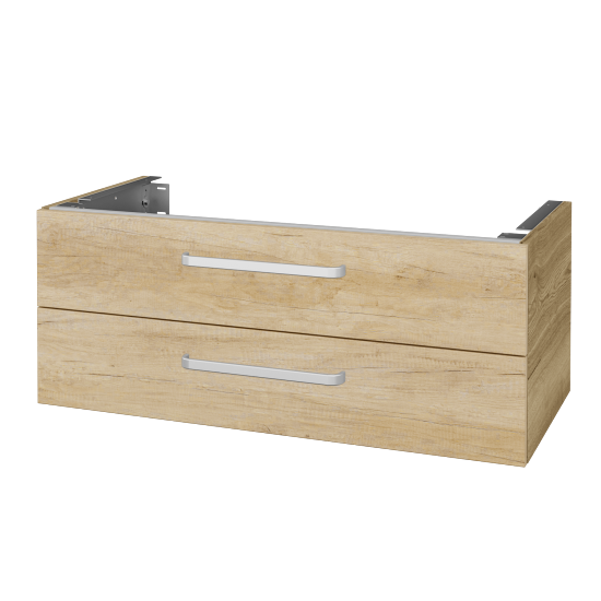 Unterschrank für Waschtischplatte DSD SZZ2 100 (Höhe 40 cm)  - D26 Ontario - Griff T01 - D15 Eiche Nebraska - Nein