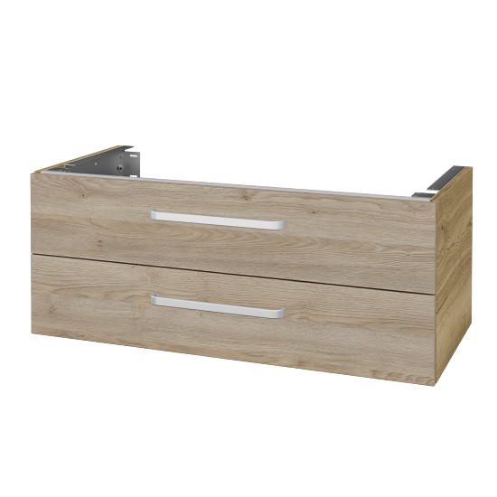 Unterschrank für Waschtischplatte DSD SZZ2 100 (Höhe 40 cm)  - D26 Ontario - Griff T01 - D17 Eiche Colorado - Nein