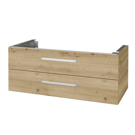 Unterschrank für Waschtischplatte DSD SZZ2 100 (Höhe 40 cm)  - D26 Ontario - Griff T01 - D22 Eiche Caramel - Nein
