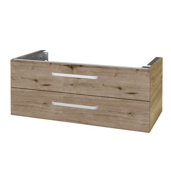 Unterschrank für Waschtischplatte DSD SZZ2 100 (Höhe 40 cm)  - D26 Ontario - Griff T01 - D23 Eiche Herkules - Nein