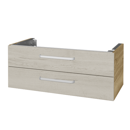 Unterschrank für Waschtischplatte DSD SZZ2 100 (Höhe 40 cm)  - D26 Ontario - Griff T01 - D28 Alberta - Nein
