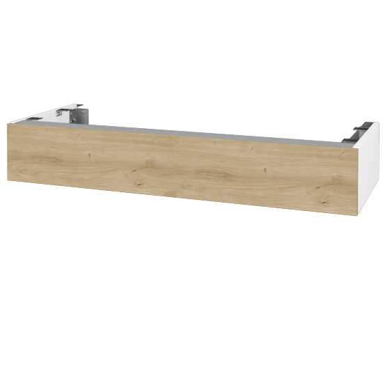 DSD SZZ 120 Unterschrank für Waschtischplatte (Höhe 20 cm)  - N01 Weiß Hochglanz - D22 Caramel - Nein