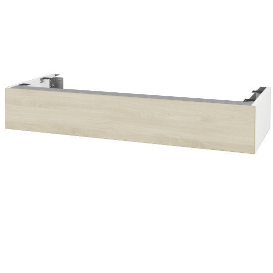 DSD SZZ 120 Unterschrank für Waschtischplatte (Höhe 20 cm)  - N01 Weiß Hochglanz - D24 Ohio - Nein