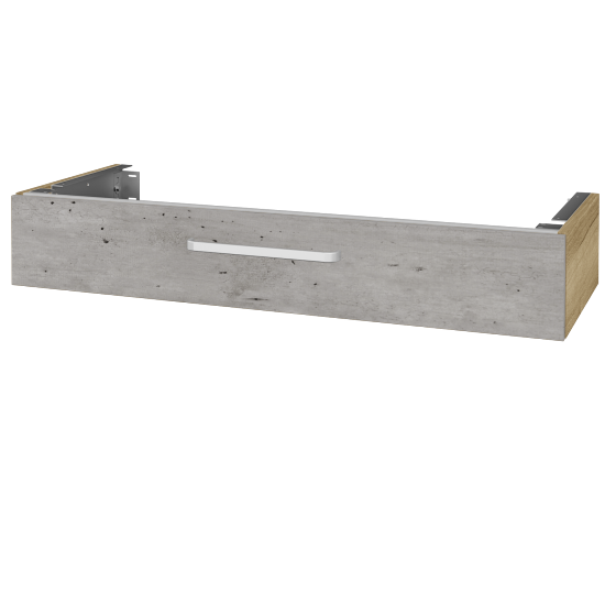 Unterschrank für Waschtischplatte DSD SZZ 120  (Höhe 20 cm)  - D26 Ontario - Griff T01 - D01 Beton - Nein
