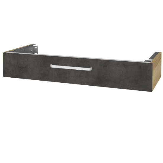 Unterschrank für Waschtischplatte DSD SZZ 120  (Höhe 20 cm)  - D26 Ontario - Griff T01 - D16 Dark Beton - Nein