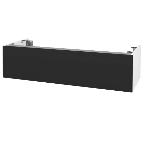 DSD SZZ1 120 Unterschrank für Waschtischplatte (Höhe 30 cm)  - N01 Weiß Hochglanz - L03 Grau Metallic Lack Hochglanz - Nein