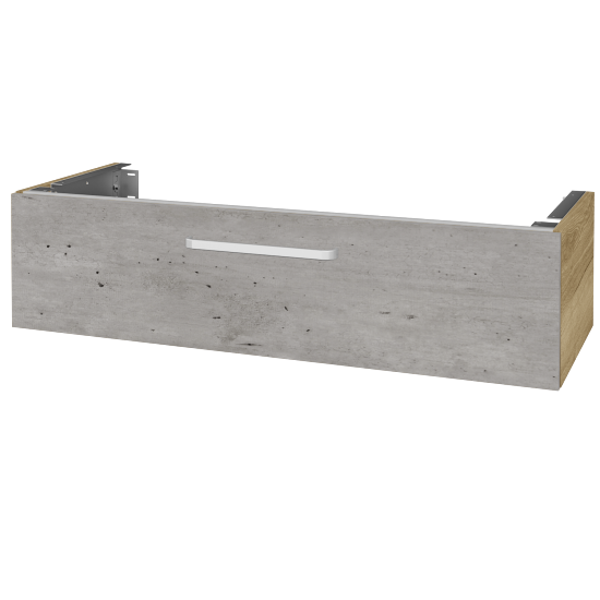 Unterschrank für Waschtischplatte DSD SZZ1 120 (Höhe 30 cm)  - D26 Ontario - Griff T01 - D01 Beton - Nein