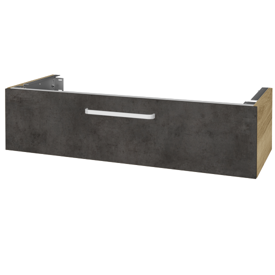 Unterschrank für Waschtischplatte DSD SZZ1 120 (Höhe 30 cm)  - D26 Ontario - Griff T01 - D16 Dark Beton - Nein