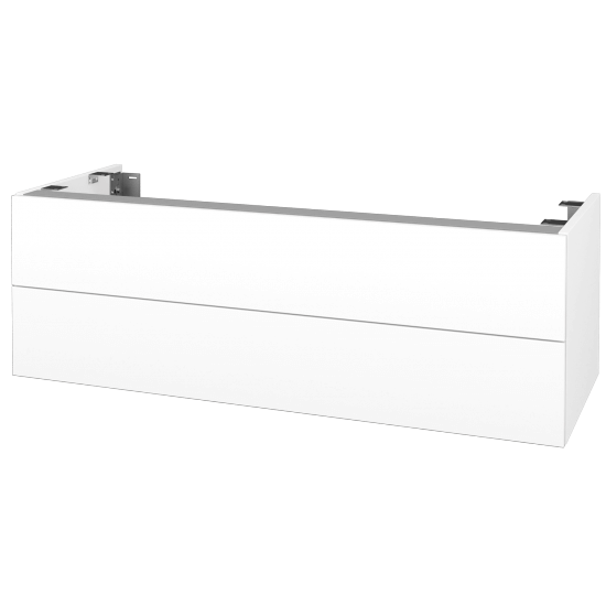 DSD SZZ2 120 Unterschrank für Waschtischplatte (Höhe 40 cm)  - N01 Weiß Hochglanz - L01 Weiß Lack Hochglanz - Nein