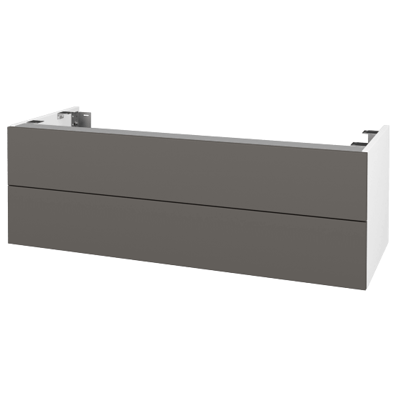 DSD SZZ2 120 Unterschrank für Waschtischplatte (Höhe 40 cm)  - N01 Weiß Hochglanz - N06 Lava - Nein