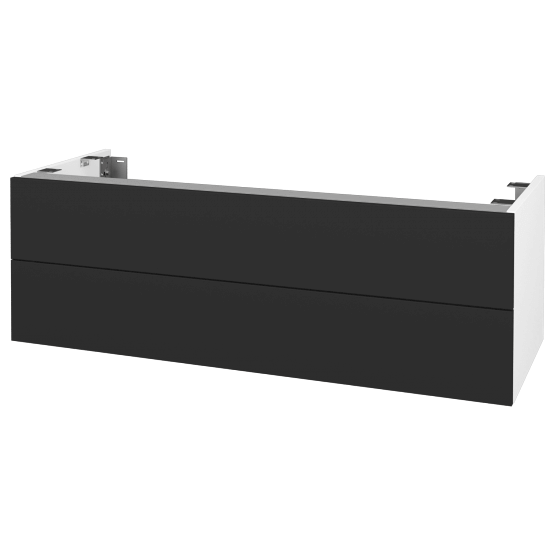 DSD SZZ2 120 Unterschrank für Waschtischplatte (Höhe 40 cm)  - N01 Weiß Hochglanz - N03 Graphite - Nein