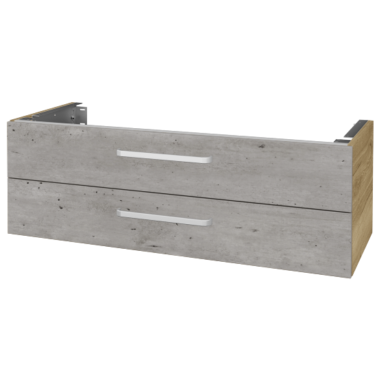 Unterschrank für Waschtischplatte DSD SZZ2 120 (Höhe 40 cm)  - D26 Ontario - Griff T01 - D01 Beton - Nein