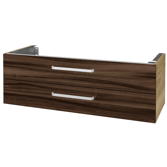 Unterschrank für Waschtischplatte DSD SZZ2 120 (Höhe 40 cm)  - D26 Ontario - Griff T01 - D06 Nussbaum - Nein