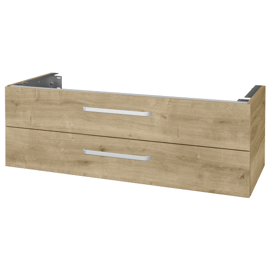 Unterschrank für Waschtischplatte DSD SZZ2 120 (Höhe 40 cm)  - D26 Ontario - Griff T01 - D09 Eiche Arlington - Nein