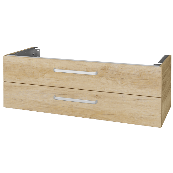 Unterschrank für Waschtischplatte DSD SZZ2 120 (Höhe 40 cm)  - D26 Ontario - Griff T01 - D15 Eiche Nebraska - Nein
