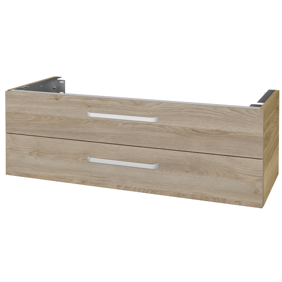 Unterschrank für Waschtischplatte DSD SZZ2 120 (Höhe 40 cm)  - D26 Ontario - Griff T01 - D17 Eiche Colorado - Nein