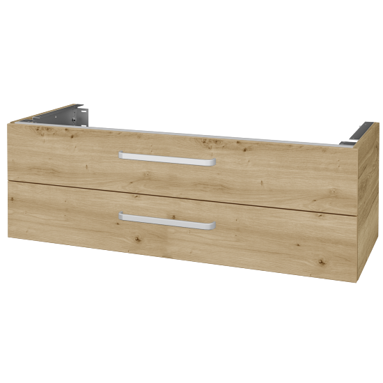 Unterschrank für Waschtischplatte DSD SZZ2 120 (Höhe 40 cm)  - D26 Ontario - Griff T01 - D22 Eiche Caramel - Nein