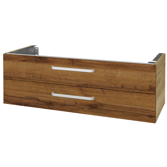 Unterschrank für Waschtischplatte DSD SZZ2 120 (Höhe 40 cm)  - D26 Ontario - Griff T01 - D27 Cognac - Nein