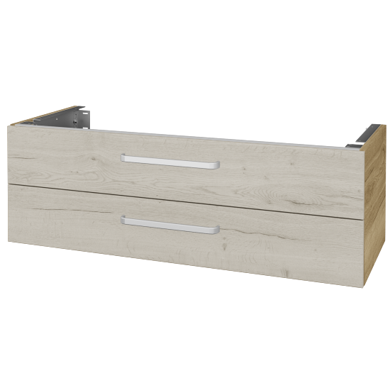 Unterschrank für Waschtischplatte DSD SZZ2 120 (Höhe 40 cm)  - D26 Ontario - Griff T01 - D28 Alberta - Nein