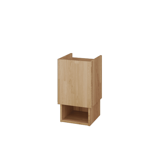 Schrank EDITION SNDO 35  - A01 Eiche (Massivholz) - A01 Eiche (Massivholz) - Links