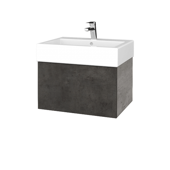 Waschtischunterschrank FLAT SZZ 60 (Waschtisch Duravit Vero)  - D01 Beton - D16 Dark Beton