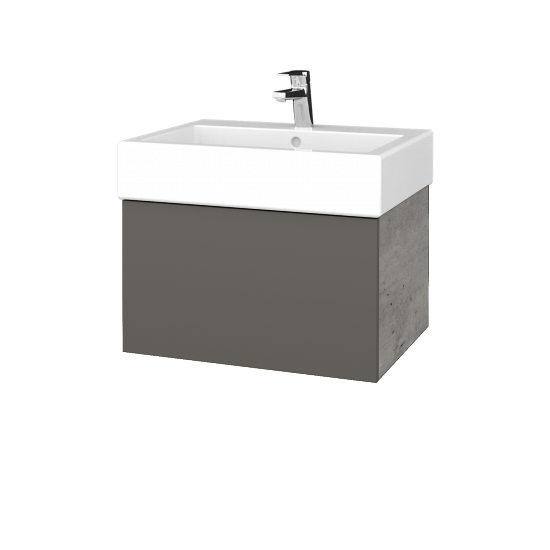 Waschtischunterschrank FLAT SZZ 60 (Waschtisch Duravit Vero)  - D01 Beton - N06 Lava