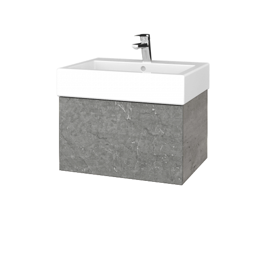 Waschtischunterschrank FLAT SZZ 60 (Waschtisch Duravit Vero)  - D01 Beton - D20 Galaxy