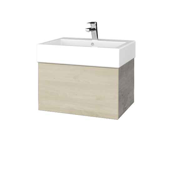 Waschtischunterschrank FLAT SZZ 60 (Waschtisch Duravit Vero)  - D01 Beton - D24 Ohio