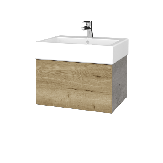 Waschtischunterschrank FLAT SZZ 60 (Waschtisch Duravit Vero)  - D01 Beton - D26 Ontario