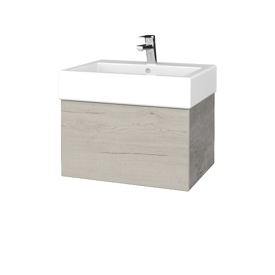 Waschtischunterschrank FLAT SZZ 60 (Waschtisch Duravit Vero)  - D01 Beton - D28 Alberta