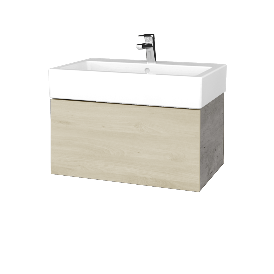 Waschtischunterschrank FLAT SZZ 70 (Waschtisch Duravit Vero)  - D01 Beton - D24 Ohio