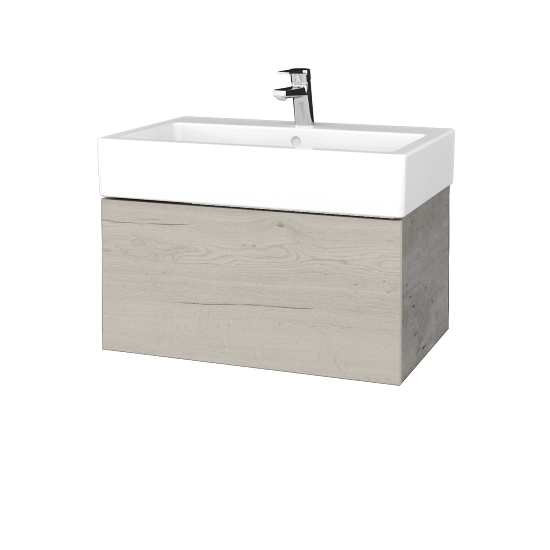 Waschtischunterschrank FLAT SZZ 70 (Waschtisch Duravit Vero)  - D01 Beton - D28 Alberta